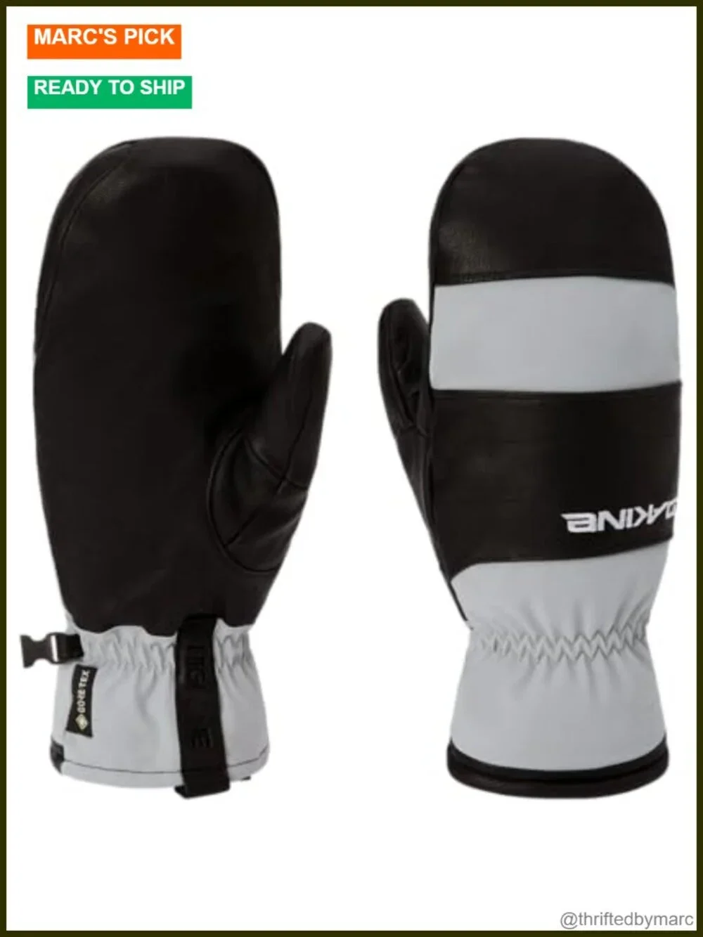 GORE-TEX Snow Mittens Goat Leather PrimaLoft Insulated